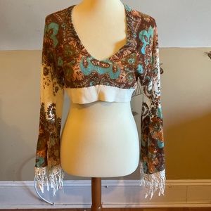 Free people cropped knit top